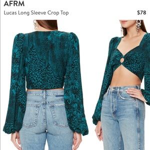 AFRM long sleeve crop top